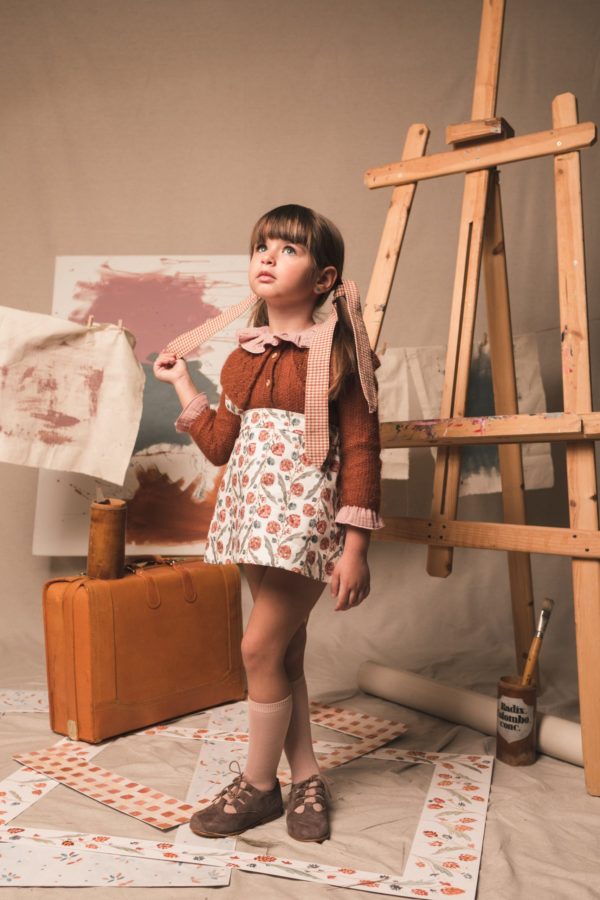 Falda FLOR BORGOÑA | Birinit Petit