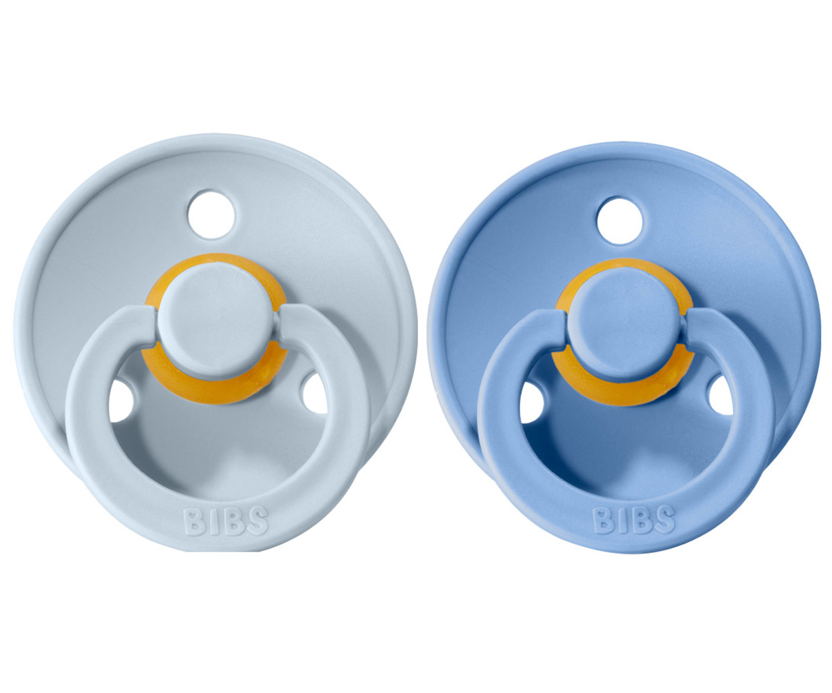  Bibs - Chupetes de bebé, goma natural sin BPA, fabricados en  Dinamarca, juego de 2 chupetes color noche nublada (6 a 18 meses) : Bebés