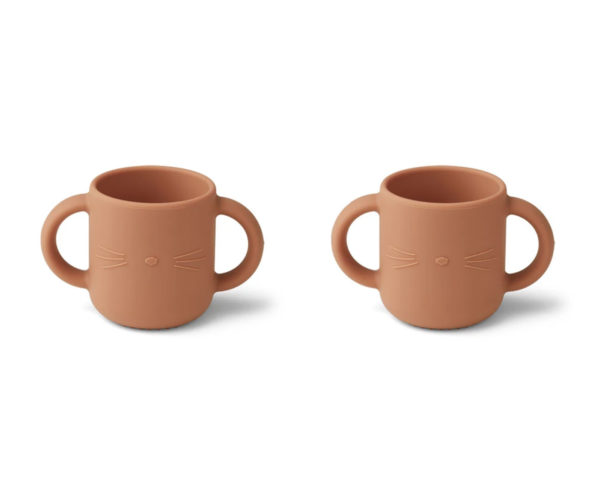 Pack 2 vasos con asas Gene Cat Tuscany Rose | Liewood