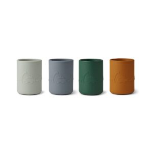Pack 4 vasos Ethan Dino Blue Multi Mix | Liewood