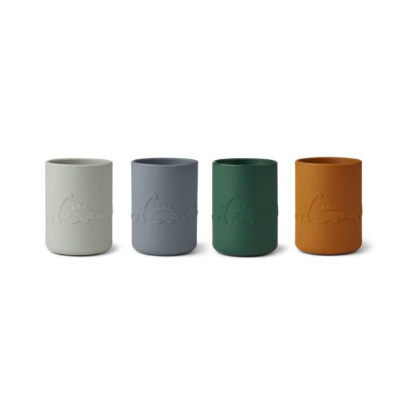 Pack 4 vasos Ethan Dino Blue Multi Mix | Liewood