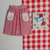 Falda Midi Vichy Rojo | Birinit Petit - Imagen 3