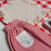 Falda Midi Vichy Rojo | Birinit Petit - Imagen 4