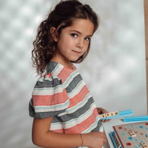 Camisa Mangón Raya Multicolor | Birinit Petit