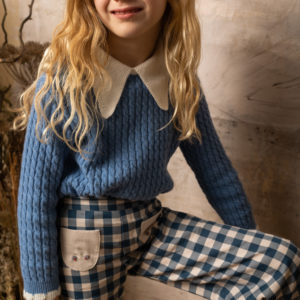 Jersey Azul Cuello Picos | Birinit Petit