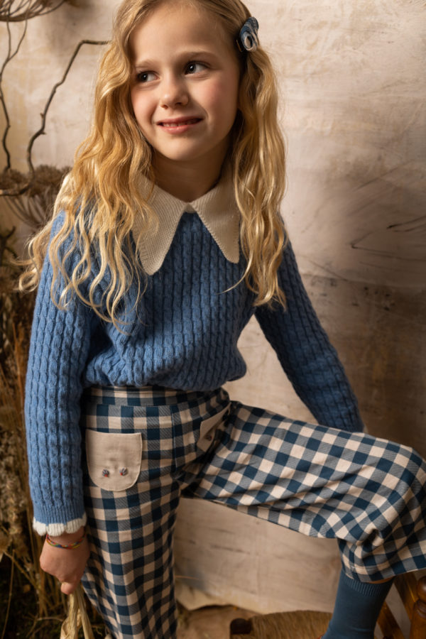 Jersey Azul Cuello Picos | Birinit Petit