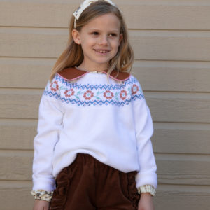 Jersey Flores Blanco | Minabay Kids