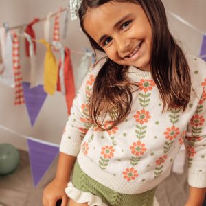 Jersey Grecas Verde y Coral | Birinit Petit