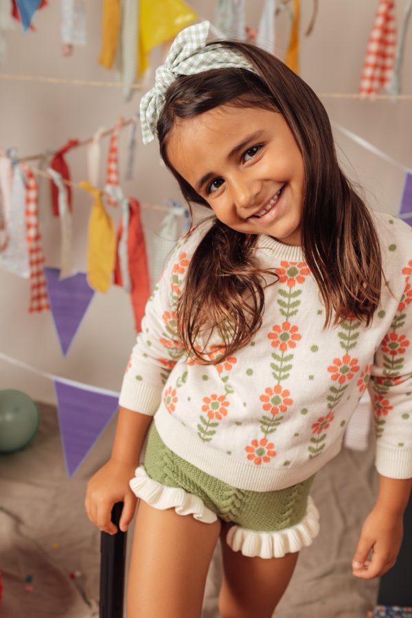 Jersey Grecas Verde y Coral | Birinit Petit