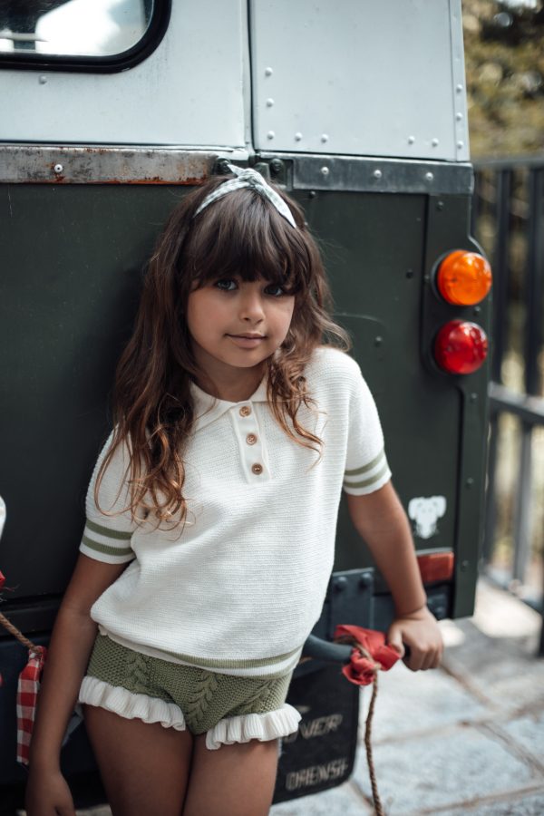 Polo Blanco y Verde | Birinit Petit