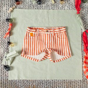 Pantalón Corto Vaquero Raya Roja | Birinit Petit