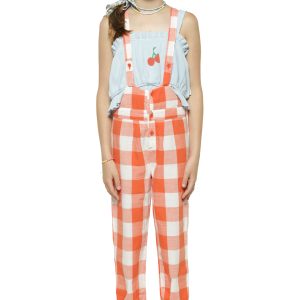 Pantalón con Tirantes Cuadros Rojo y Blanco | Piupiuchick
