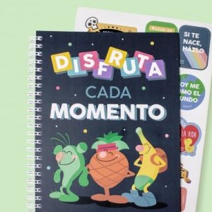 Cuaderno con pegatinas Disfruta Cada Momento | Mi Corazón es Suyo