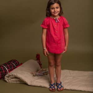 Blusón Lino Rojo Bordado | Birinit Petit