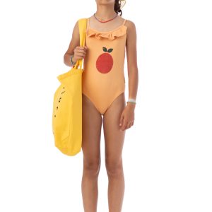 Bañador con Volantes Apple Print Peach | Piupiuchick