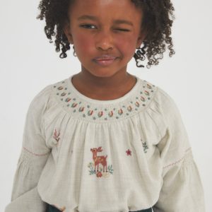 Blusón Deer bordado | Birinit Petit
