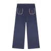 Pantalón campana velvet azul Cobalto bordado | Birinit Petit - Imagen 2