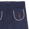 Pantalón campana velvet azul Cobalto bordado | Birinit Petit - Imagen 4