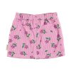 Falda corta Pink flowers allover | Piupiuchick - Imagen 3