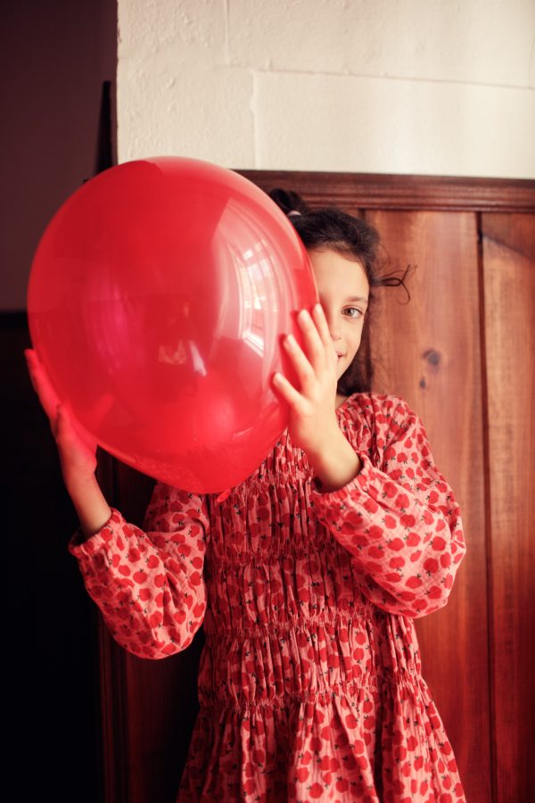 Vestido corto pink w/ red apples | Piupiuchick