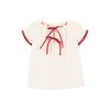 Vestido bordado rayas rojas | Birinit Petit - Imagen 2