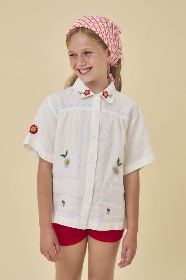 Camisa bordada O Barqueiro | Birinit Petit